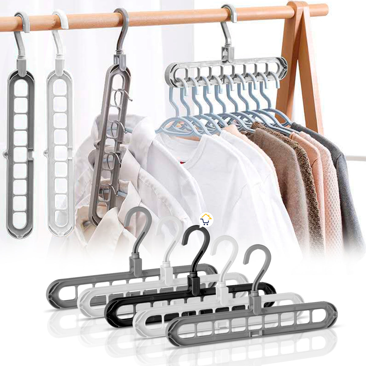 Ganchos para ropa ahorra espacio outlet