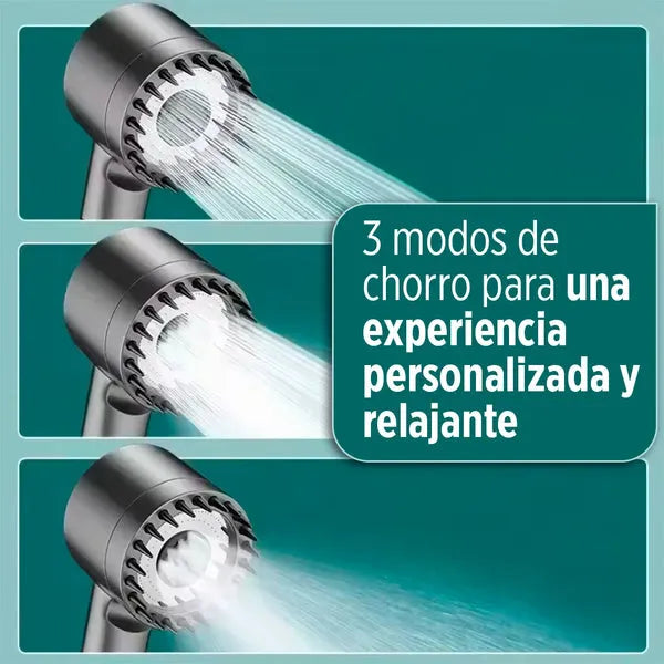 HidraSpa Max - Transforma tu ducha en un SPA de lujo: 3 modos de chorro, alta presión, agua purificada