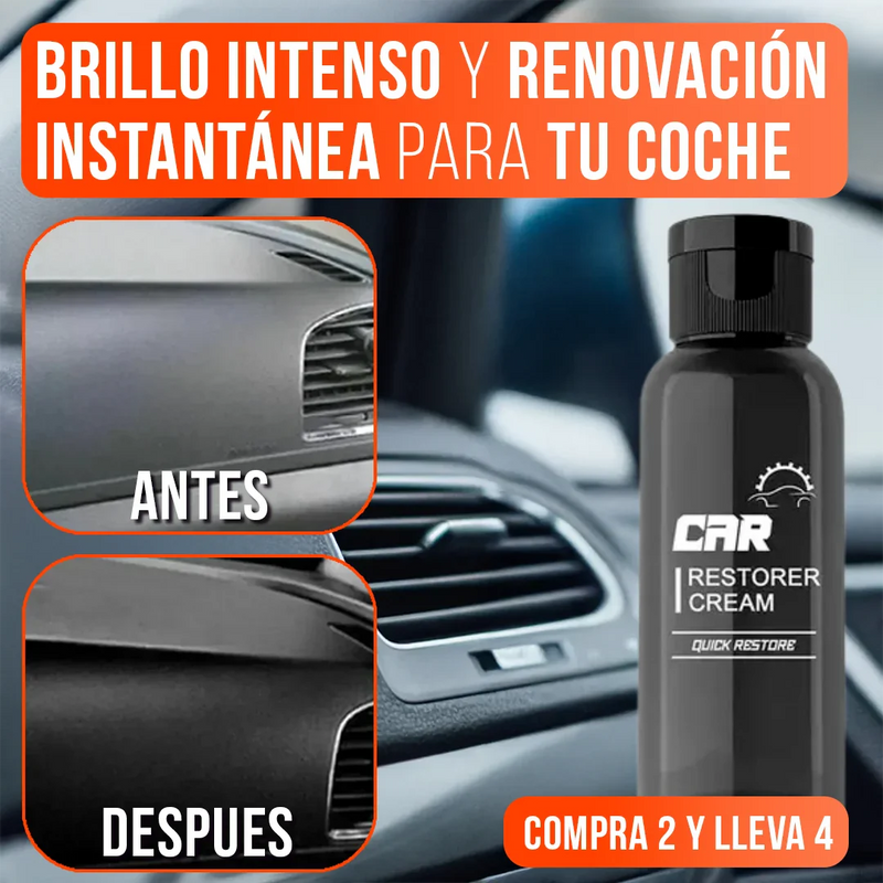 LustraPro - Renovador de Plásticos y Neumáticos | Brillo Instantáneo, Protección UV y Aplicación Rápida (120ml)
